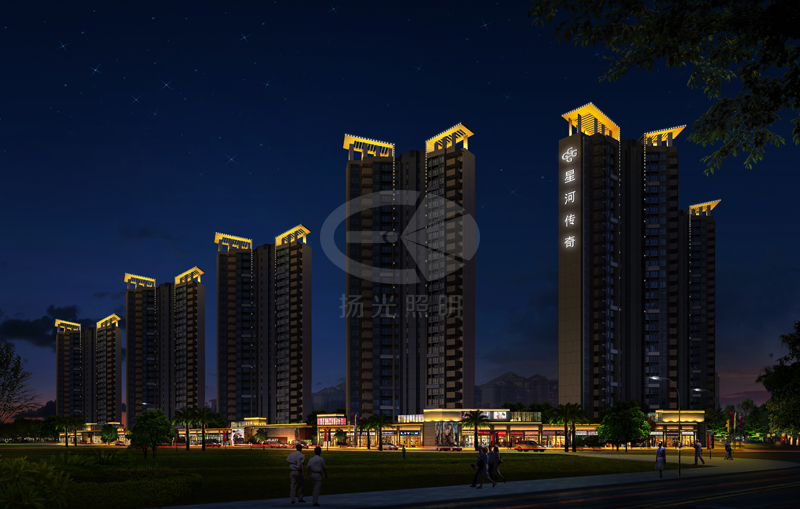 樓體景觀(guān)照明效果圖