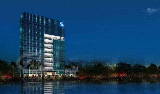 寫字樓外墻照明設(shè)計效果圖