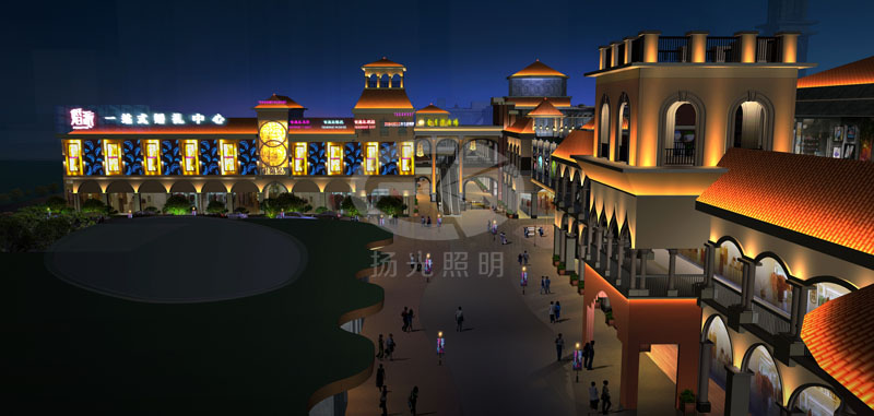 商業(yè)街燈光設計效果圖